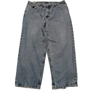 Levis 560 Comfort Fit Jeans Mens 44x30 Med Wash Baggy Loose Tapered Blue Denim